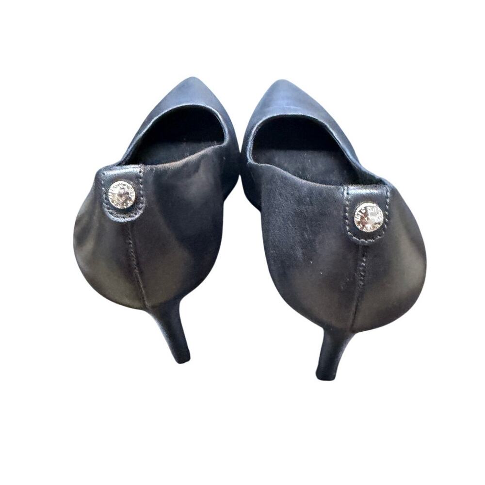 Michael Kors Black Leather Pointed Toe Pumps Heels Women Size 8M Classic Dress - Picture 3 of 6